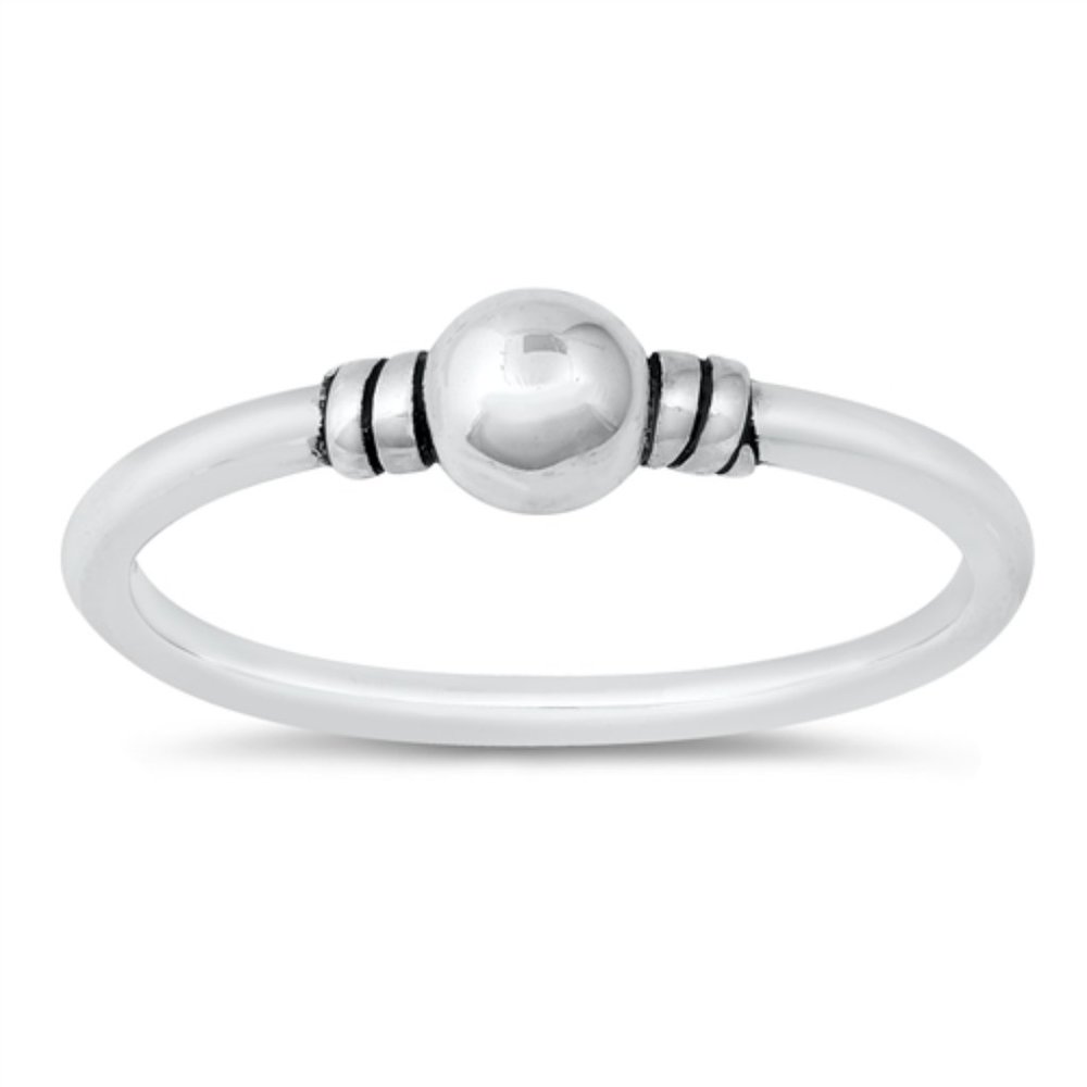 Sterling Silver Bali Ring 4.5 mm 925 Fashion Band